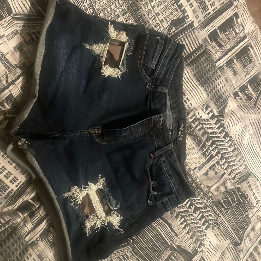 Judy Blue Midnight Distressed Jean Shorts